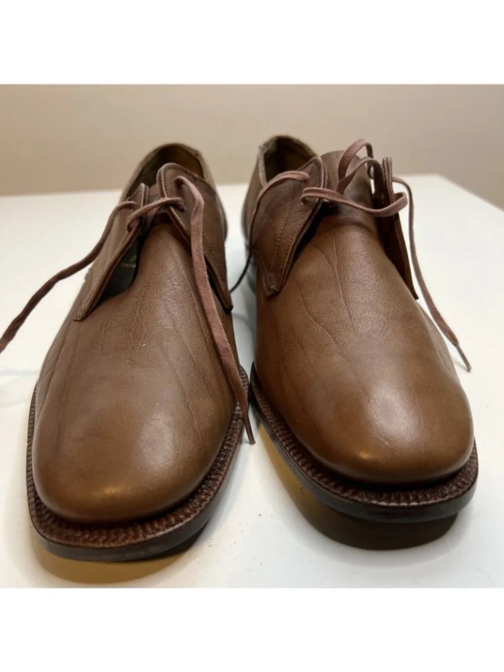 Grenson Footmaster Derby Shoes Mens UK 5 US 6 Wide Brown Mustang Grain England